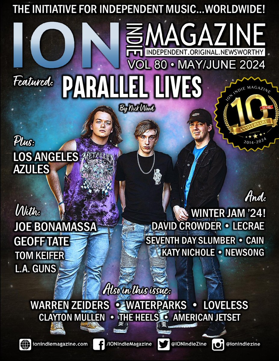 Here's a look at our upcoming 10-Year Anniversary cover! We are featuring the band Parallel Lives, courtesy of Photojournalist for ION Indie Magazine Nick Wood. The cover art is designed by Kiki Plesha.