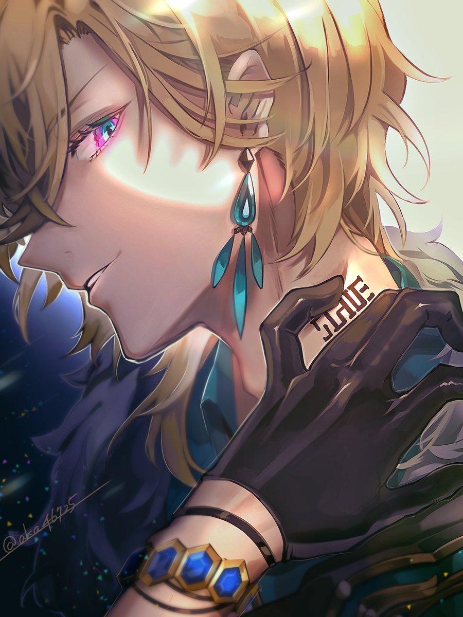 solo looking at viewer blush short hair blonde hair long sleeves 1boy  illustration images