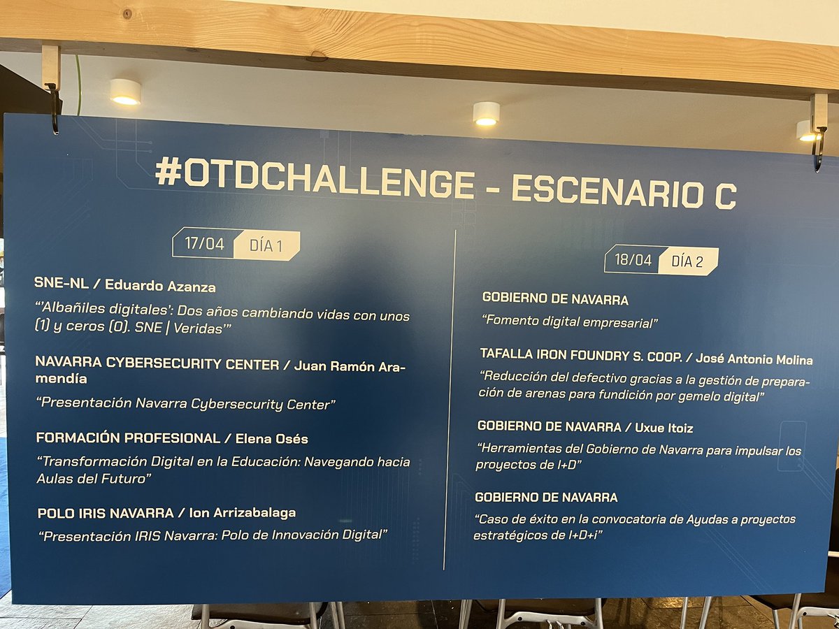 IRIS_Navarra's tweet photo. Mañana te esperamos en #OTDchallenge en @baluarte @FundacionFIN @gob_na . De 10:00 a 12:00 podrás disfrutar de los SF en el metaverso con alumnado Junior gracias a @firstlegoleague y @pamplonetario . El Polo y el #navarracybersecurity center junto a @digitalento_na y @PFanlo 👍 https://t.co/FfUooQR4jV