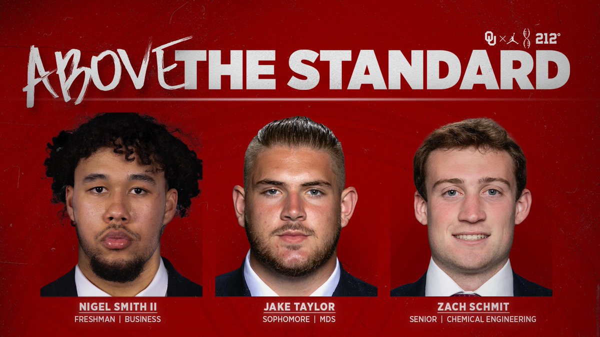 Our student-athletes of the week 📚 ▪️@nigel2mith ▪️@JakeTaylor_79 ▪️@zach_schmit39 #OUDNA