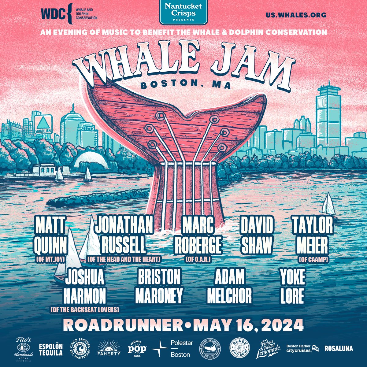 Hey Boston! Tickets are on sale for #Whalejam with @marcroberge and an AMAZING list of artists! For tickets and info, visit LiveOAR.com 🐳🐬