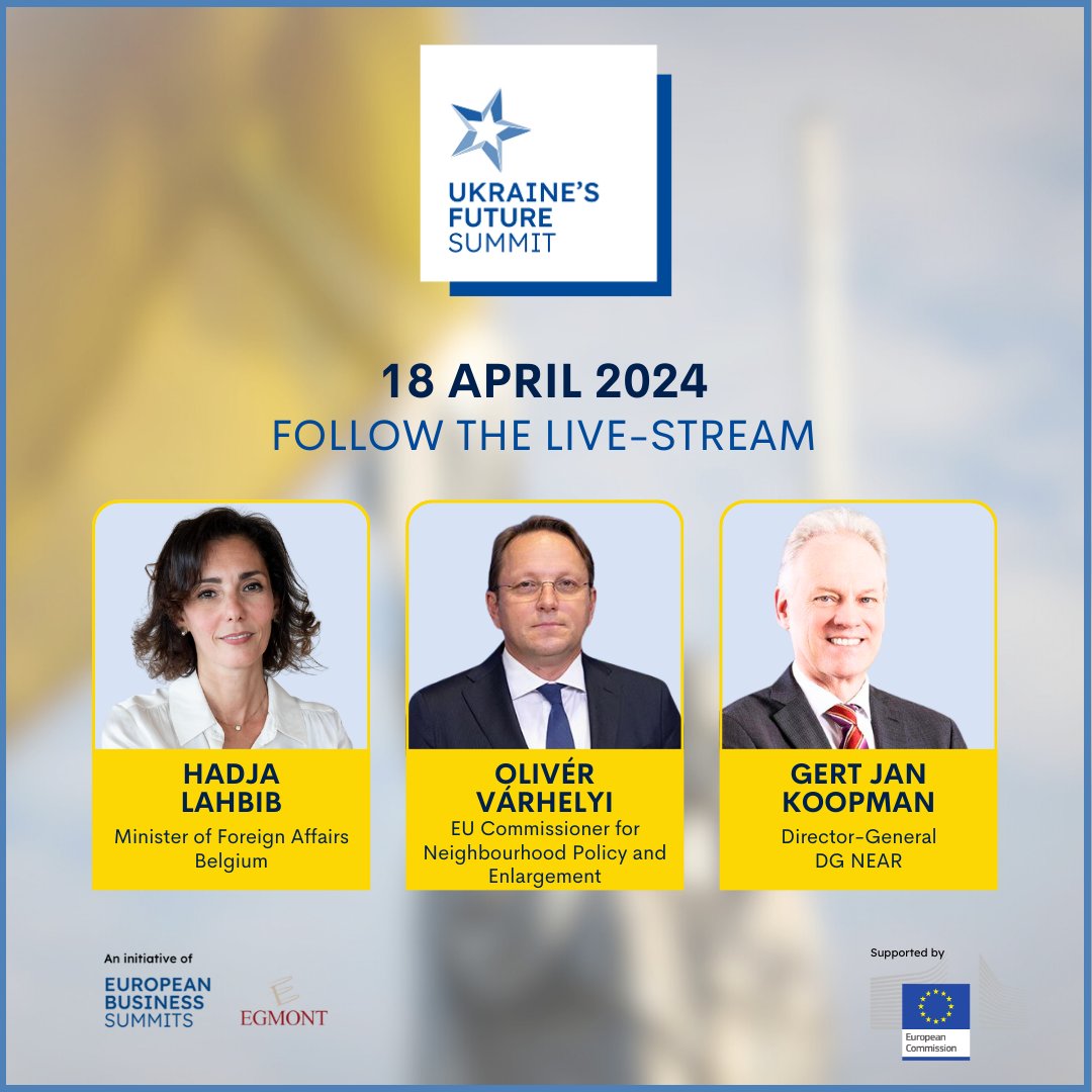 🌟 Today marks a pivotal moment as we kick off the inaugural Ukraine's Future Summit! 🇺🇦 💬 Follow our live-stream and X account for real-time updates. If you're with us in person, share your insights using #UFS2024. 🔗 Live-stream 👉 ebsummits.eu/live/