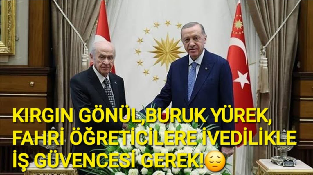 Bizler işimizi seviyoruz.Derdimiz ne maaş ne sigorta. Asıllarla aynı işi yapıp farklı muamele görmek çok kırıcı #Diyanet im.. Görevimizde süreklilik
#sözleşme istiyoruz 

#FahriÖgreticilerMuştuBekler
Recep Tayyip Erdoğan 
<a href="/isikhanvedat/">Prof. Dr. Vedat Işıkhan</a>
<a href="/vedatbilgn/">Vedat Bilgin</a>
<a href="/dbdevletbahceli/">Devlet Bahçeli</a> 
 <a href="/erkanakcay45/">Erkan Akçay</a>