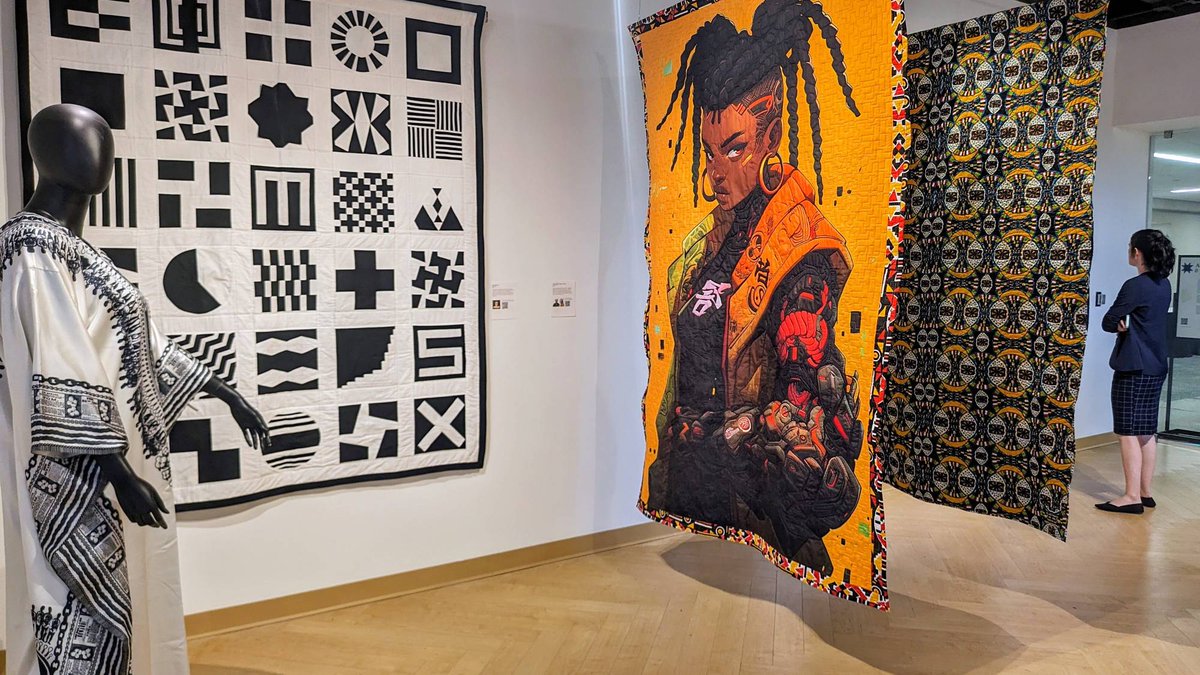 On April 19 from 5-7PM, come see the opening of 'Afrofuturism & Quilts: Materializing Black Futures & Black Womxn’s Quilt Legacies,' including pieces from the MSU Museum's collection at the MSU Union Gallery! Register: bit.ly/Afrofuturism_Q…
