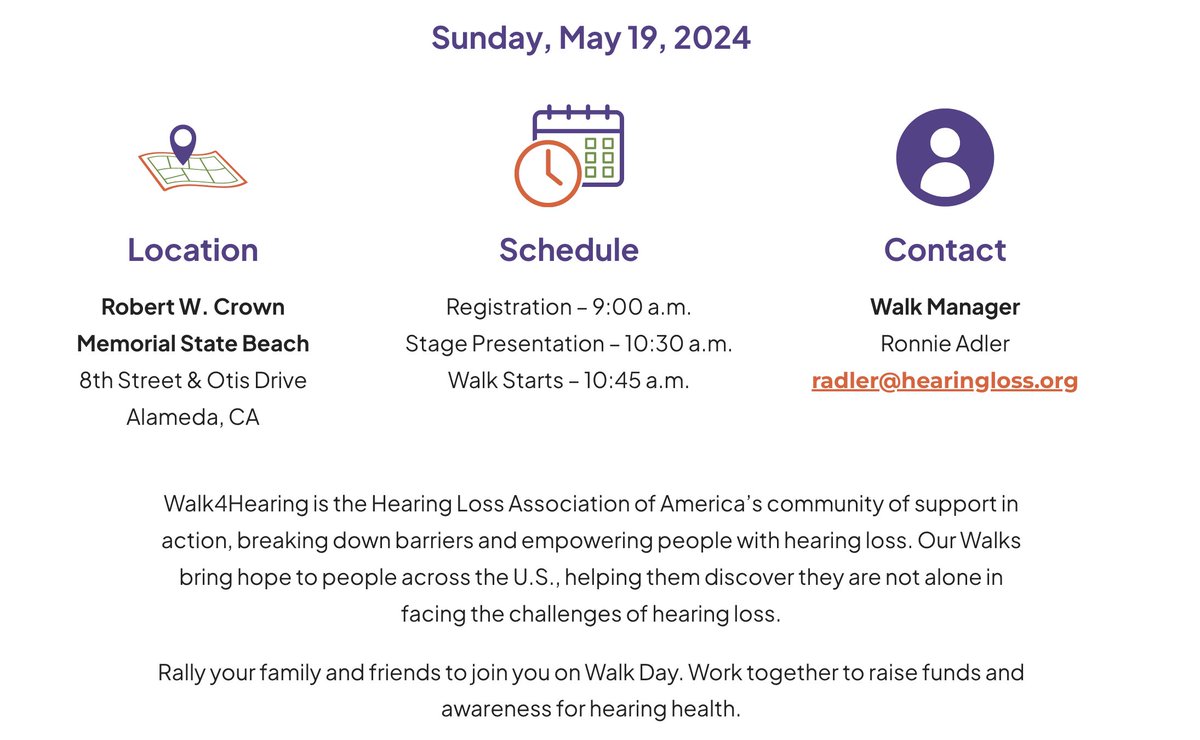 Join our team - @UCSF Hear Together - for the @HLAA Walk4Hearing & bond with colleagues while raising awareness about hearing loss. Let's amplify our support for the hearing loss community & advocate for better access to care & resources! walk4hearing.org/index.cfm?fuse…