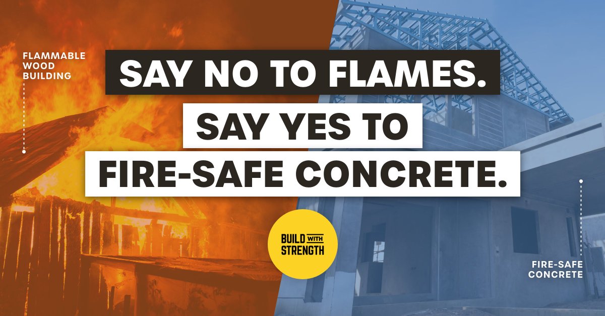 Safety should be the #1 priority of every structure. That’s why responsible architects, engineers, and designers are choosing fire-safe concrete for their projects. Explore concrete’s fire resilience today: bit.ly/3w5flbw
