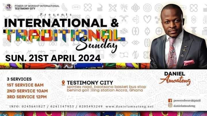 power_worship's tweet photo. Hello Family, Join us on #Sunday 21st April,2024 for our INTERNATIONAL AND TRADITIONAL DAY SERVICE as we pray into our backgrounds and receive the blessings connected. https://t.co/693dRRlQb7 product/no-delay-seed/. Come uniquely dressed to suit the occasion. #3Services. https://t.co/8riQUIkldF