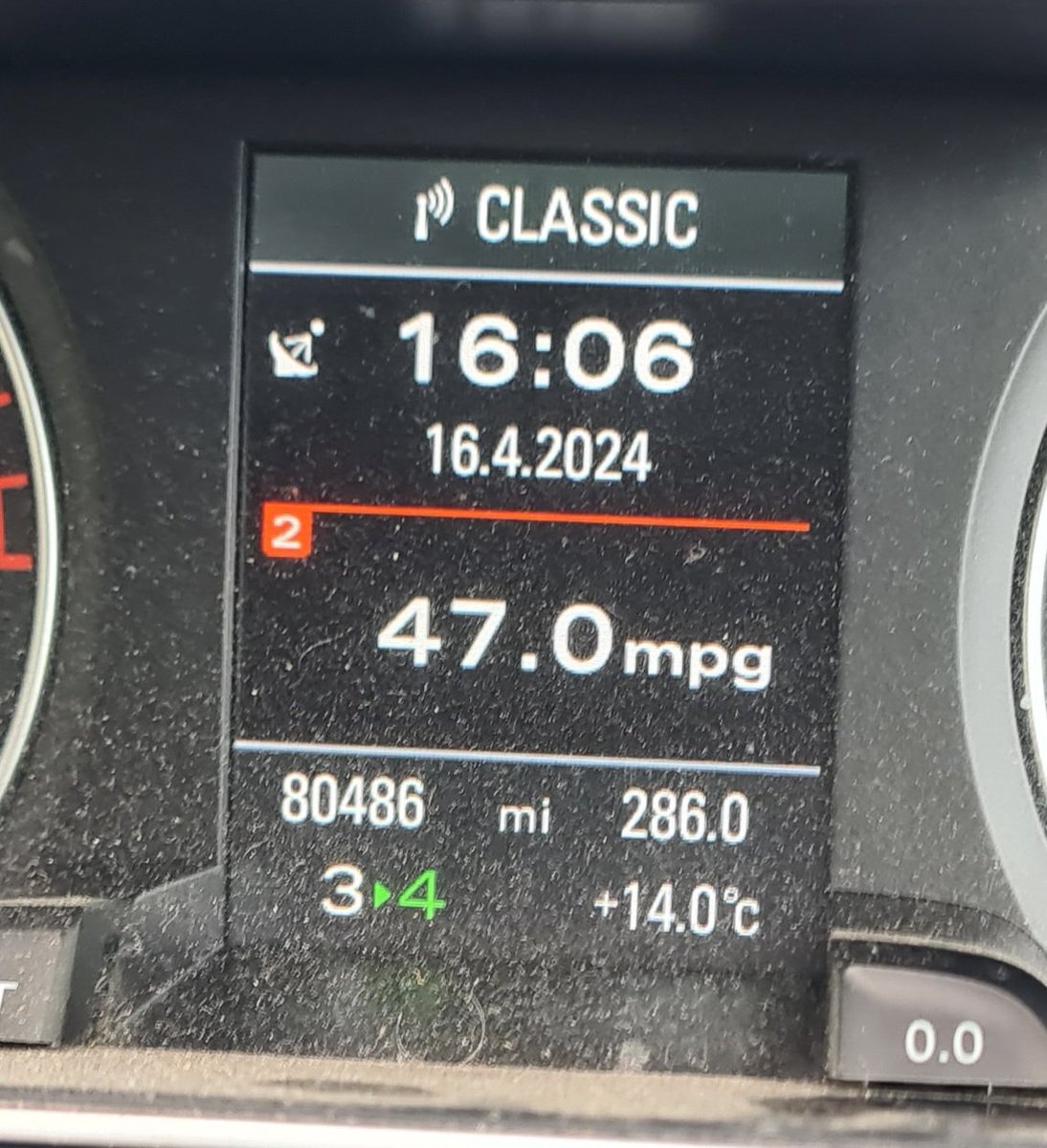 My cars odometer is giving a nod to some classic intel CPU
