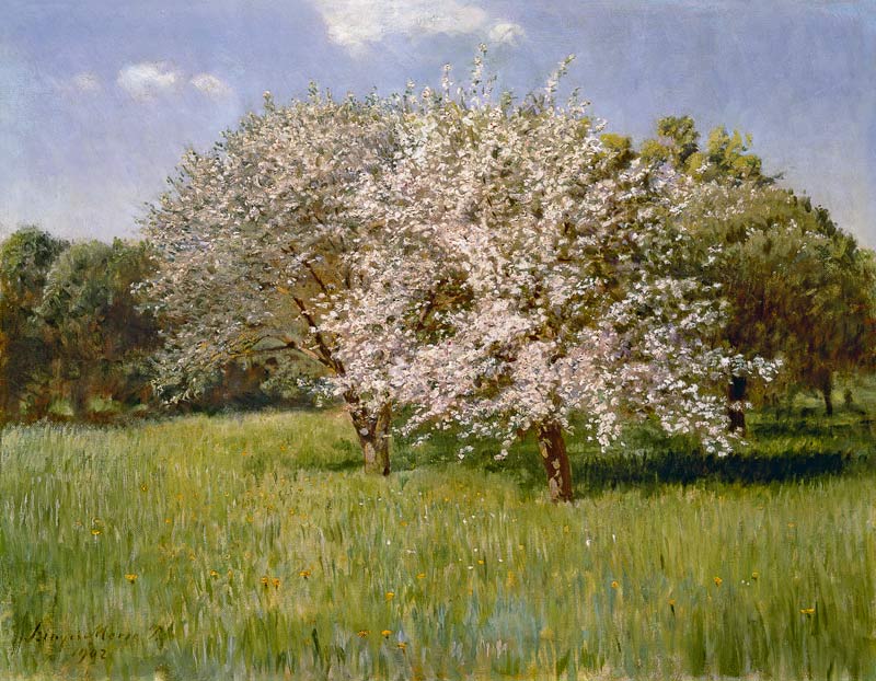 🎨'Blossoming Trees' by Pál Szinyei-Merse (1845 - 1920)