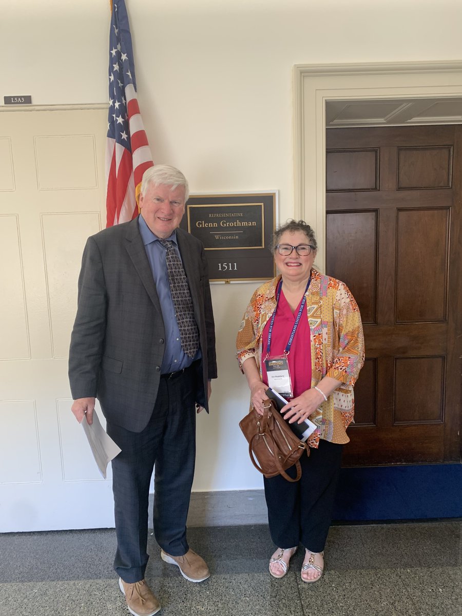Today, I had a meeting with Kim Medelberg from Beaver Dam, who works with Christians United for Israel. Our discussion revolved around the attacks on Israel and how we can further support our ally.