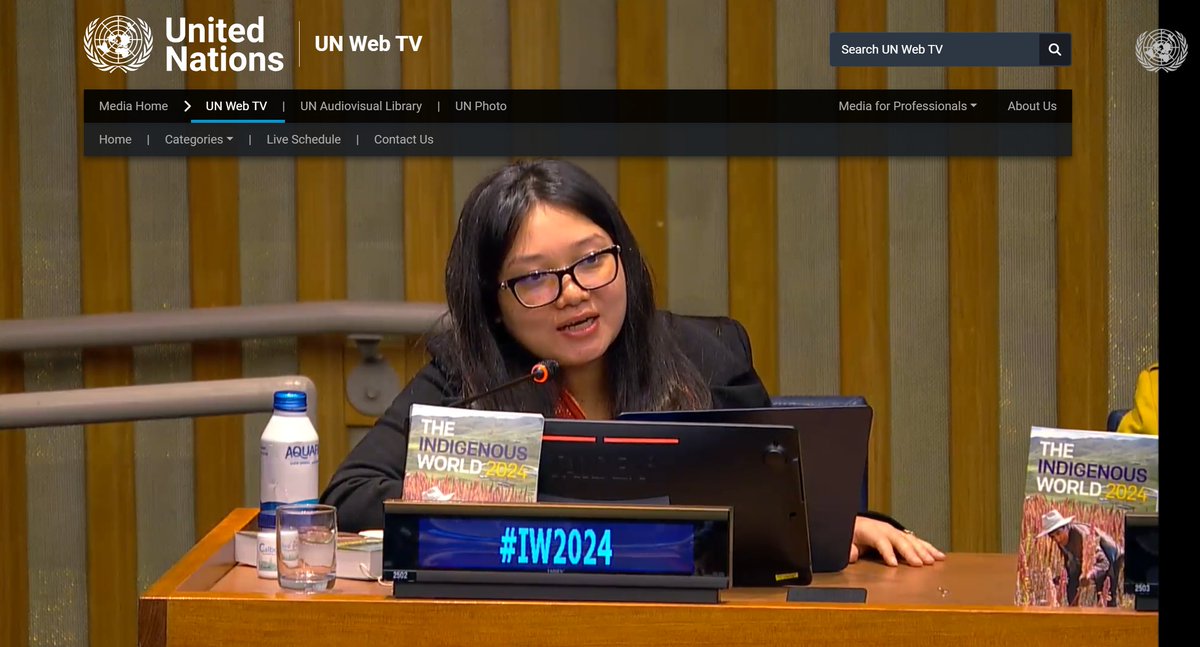 'Without our ancestral land & territories, it's very difficult to live and breathe. Everything starts from our ancestral territorial land. Land shapes our unique perspectives as #IndigenousPeoples.' - Chandra Tripura #UNPFII2024