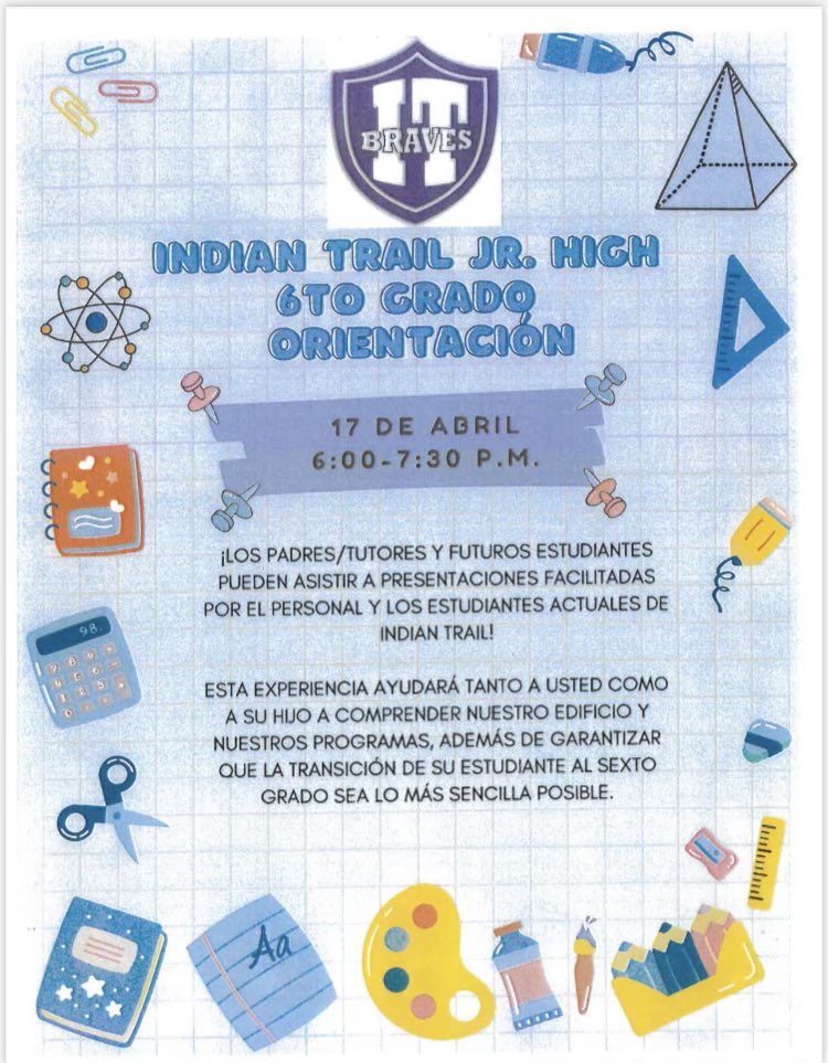 📢ATTENTION INCOMING 
6 GRADE FAMILIES📢