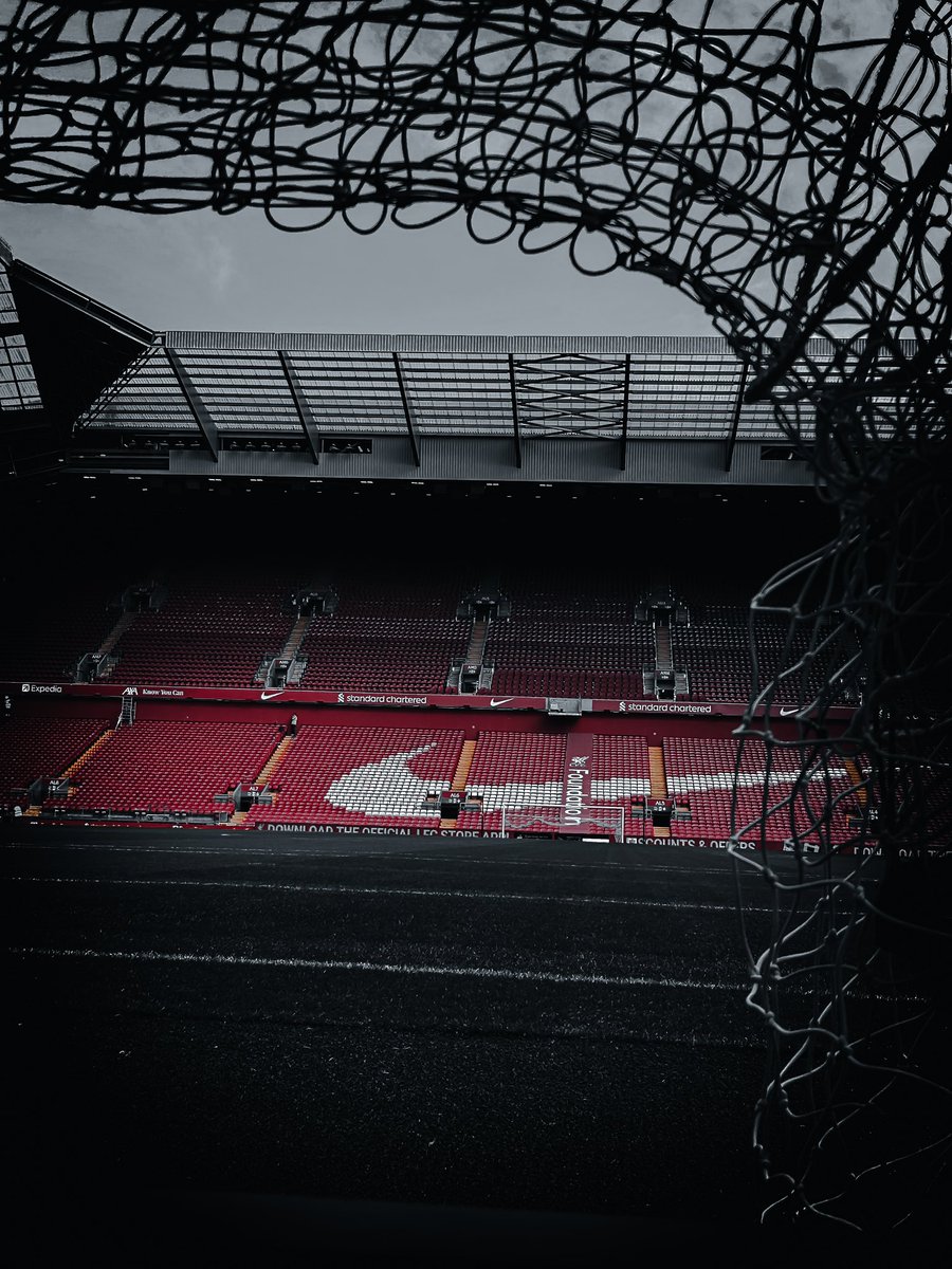 Inside Anfield from a different perspective today ❤️🩶 📸 #LFC #Anfield #LiverpoolFC #photography #photosofliverpool #photosofanfield