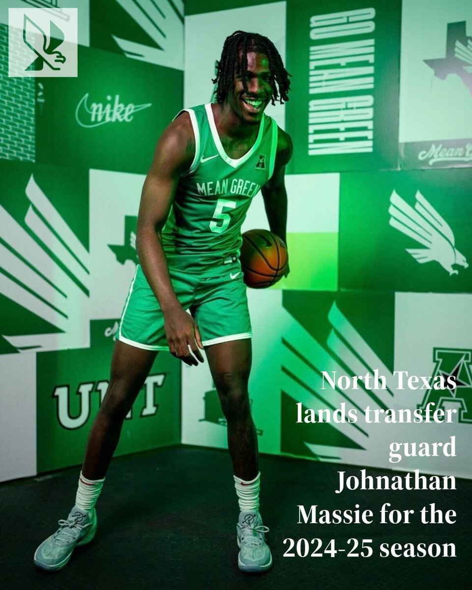 SPORTS: North Texas lands transfer guard Johnathan Massie for the 2024-25 season 📝: @ethanplinsky 📸: Mean Green Athletics Read more: buff.ly/4d1rC1g