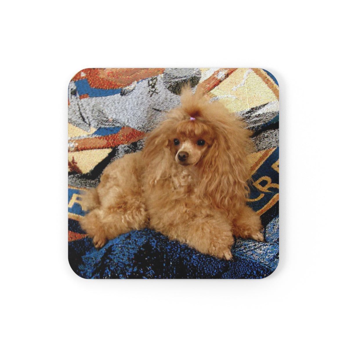 #Poodle Coasters - Set of 4 Hardboard #Coasters - Radiant Red Poodles - Terra Lounging bit.ly/TerraLoungingC… #cctag @Covergirlbeads #RadiantRedPoodles