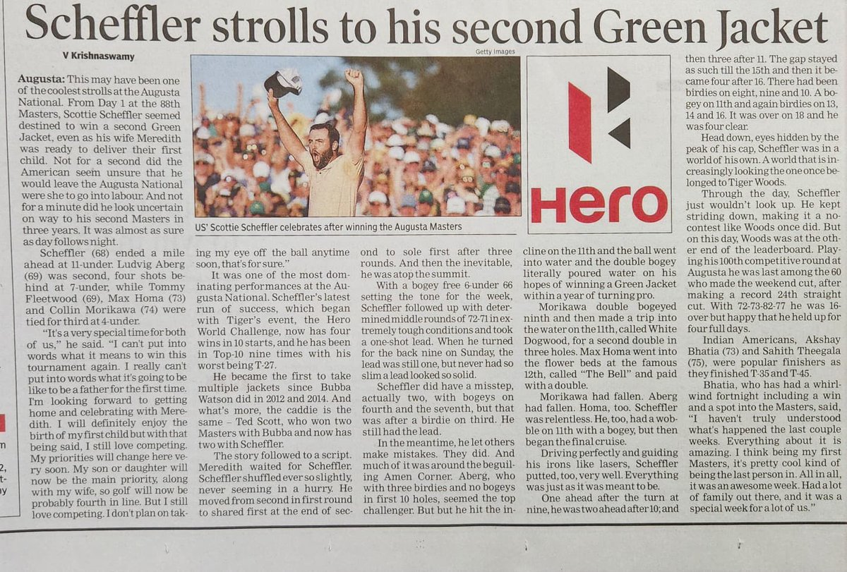 Swinging_Swamy's tweet photo. My final report in the @timesofindia @toisports … thanks guys for awesome support through the week - and as always .. you are the best … Was my first job with you 40 years ago … stays my first paper … #StayingLoyal https://t.co/CZaYIjLbRp