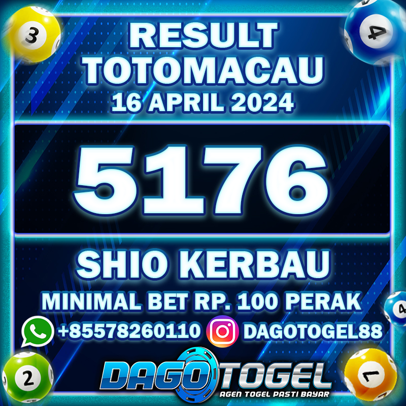 RESULT TOTOMACAU 16 APRIL 2024
  
P1 : 5176 SHIO  KERBAU
P2 : X
P3 : X