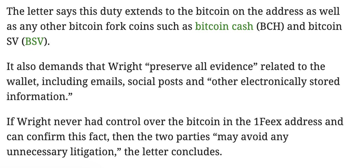 Now just remembering the demand letter we sent Wright on behalf of MtGox creditors after he filed this colossally stupid lawsuit