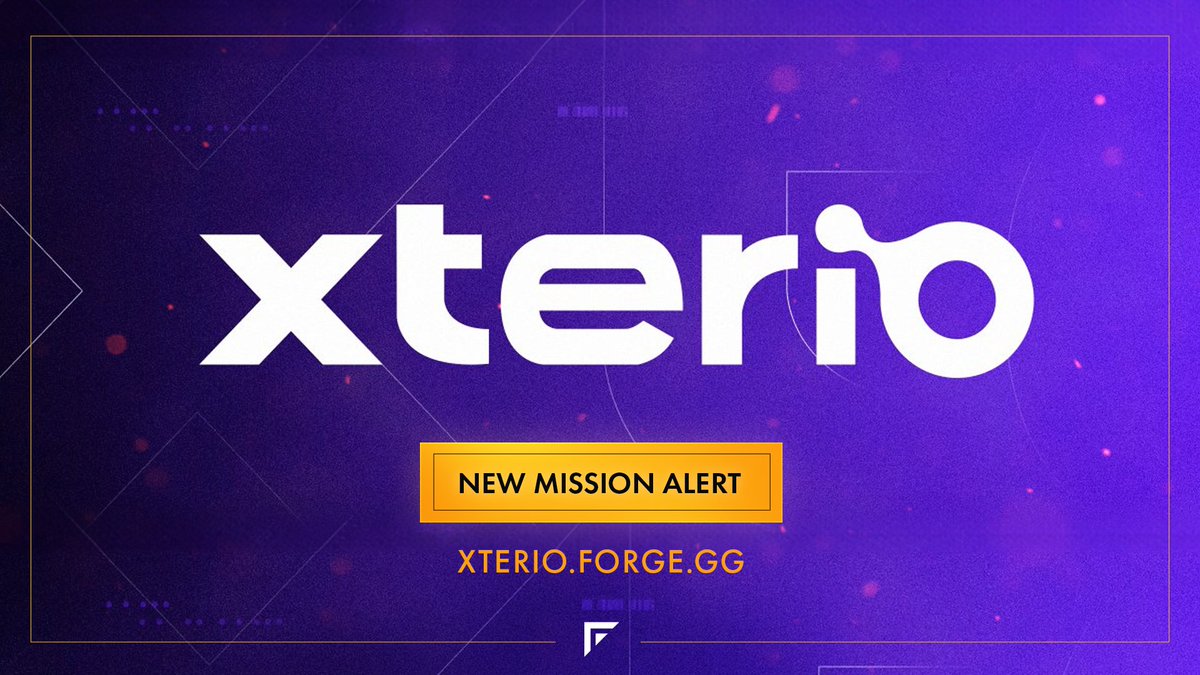 Big news: @XterioGames is leveraging Forge to support a new SocialFi Campaign and the launch of $XTER! Participate daily and get Xterio Mission Points to unlock 🔥 ecosystem rewards. You can get started now at xterio.forge.gg