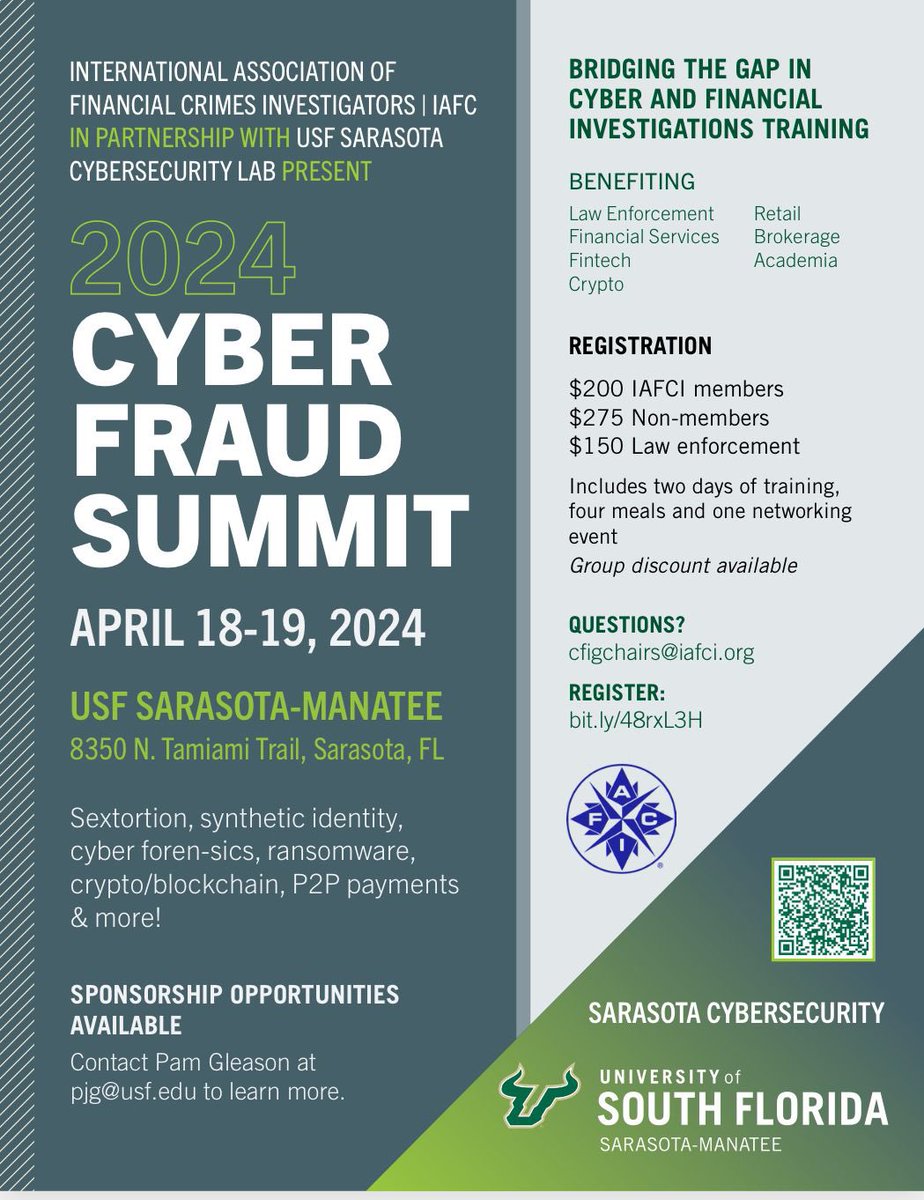 Join us at the Cyber Fraud Summit as we discover the latest strategies to combat cyber fraud and network with industry experts, share insights, and stay ahead of emerging threats. Don’t miss out on this crucial event!#CyberFraud #CyberSecurity #Conference #CombatFraud #StaySecure