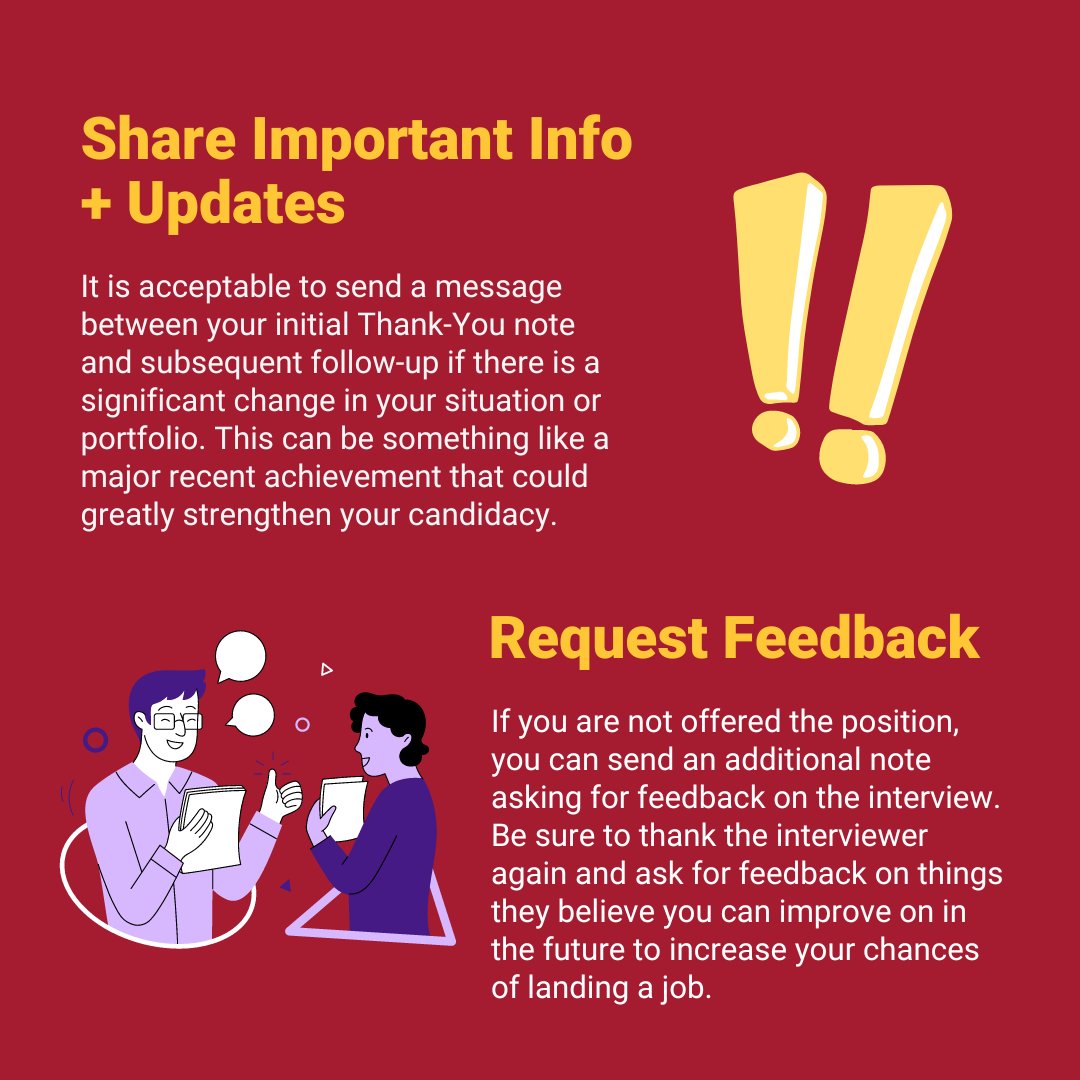 Hiring managers often appreciate a follow-up message from a potential candidate after their interview. This #TipTuesday, we are sharing tips from Harvard Business Review and Cassie Hatcher, CEO of Career Confidence. Learn more: bit.ly/4aWt57r | bit.ly/3xAIyeR.