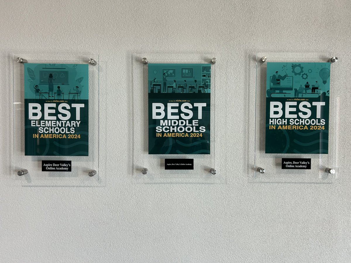 Aspire is proud to display our accomplishments! A true testament to all of the hard work of our students and teachers!
