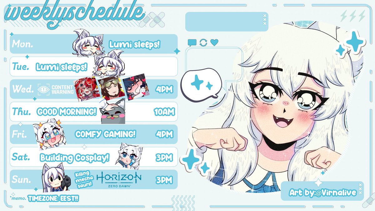 💙 Schedule for this week! 💙