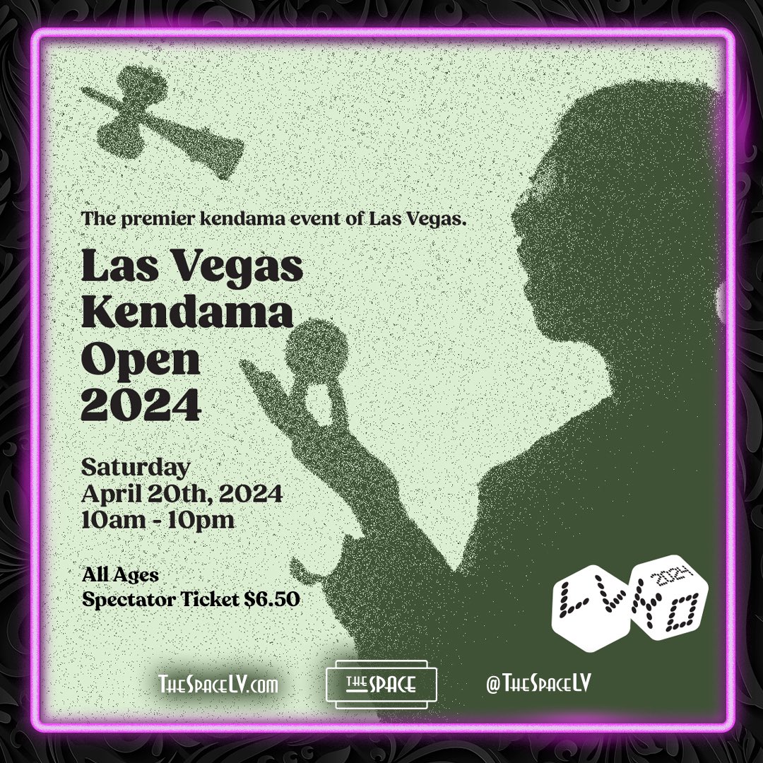 Get ready for the premier #LasVegas kendama event showcasing the world’s top players!

Join us this Saturday, April 20 at The Space for the Las Vegas Kendama Open!

All ages event. All spectators welcome!

🎟️ bit.ly/kendamaopen1c 

#Kendama #TheSpaceLV