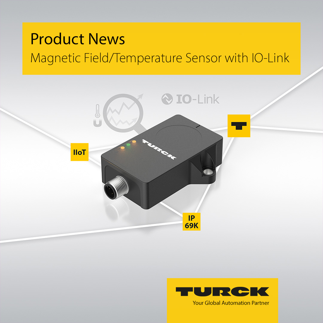 #ConditionMonitoring in triplicate! The CMMT 3-axis magnetic field/temperature sensor with #IOLink is the 3rd sensor type #Turck has developed specifically for easy-to-use and retrofittable condition monitoring applications: turck.de/en/product-new…

#GlobalAutomationPartner