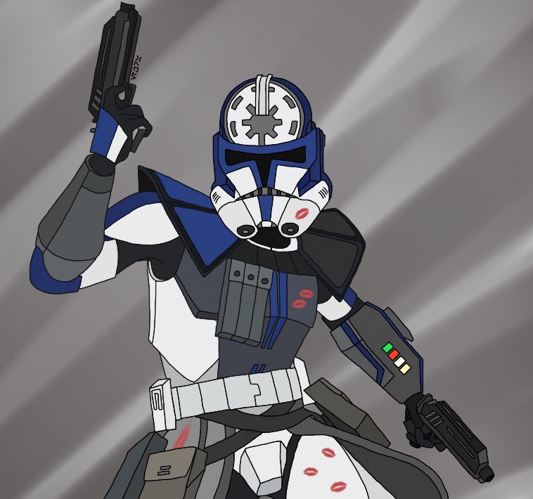 ‘You’ve got lipstick on your Kama, trooper’

A small Arc-Trooper Jesse doodle to practice poses and armour proportions. sketched for a friend : D