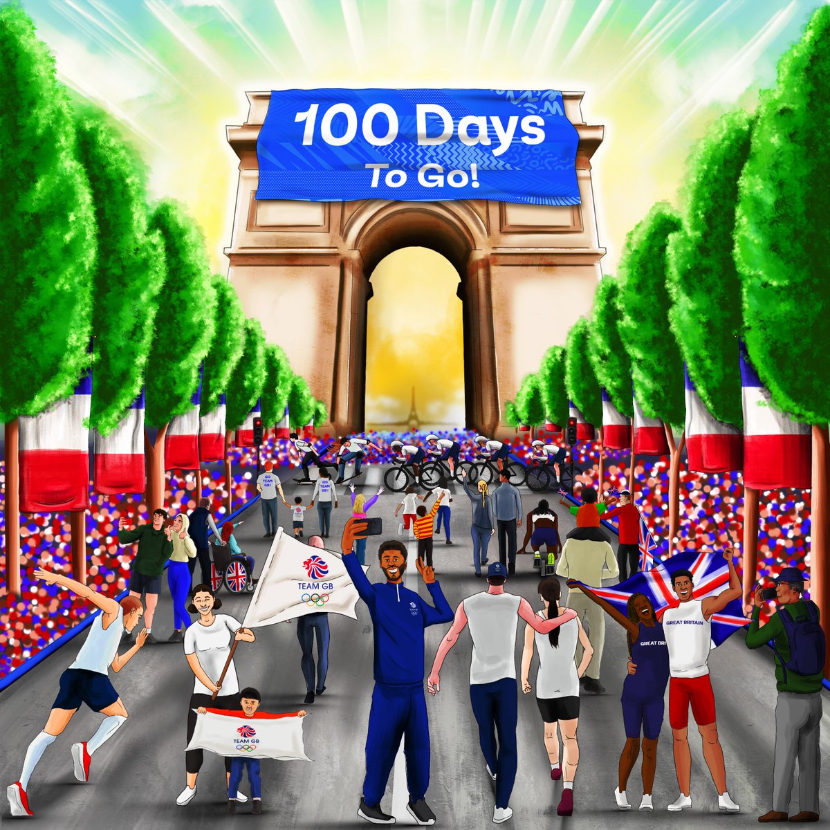 100 days and counting... All roads lead to @Paris2024 🇫🇷