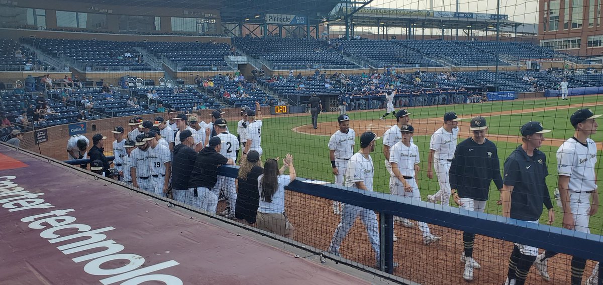 DyerBennett1's tweet photo. Deacons in Durham!  #GoDeacs #wakeforestbaseball https://t.co/nQWGyRoXiL