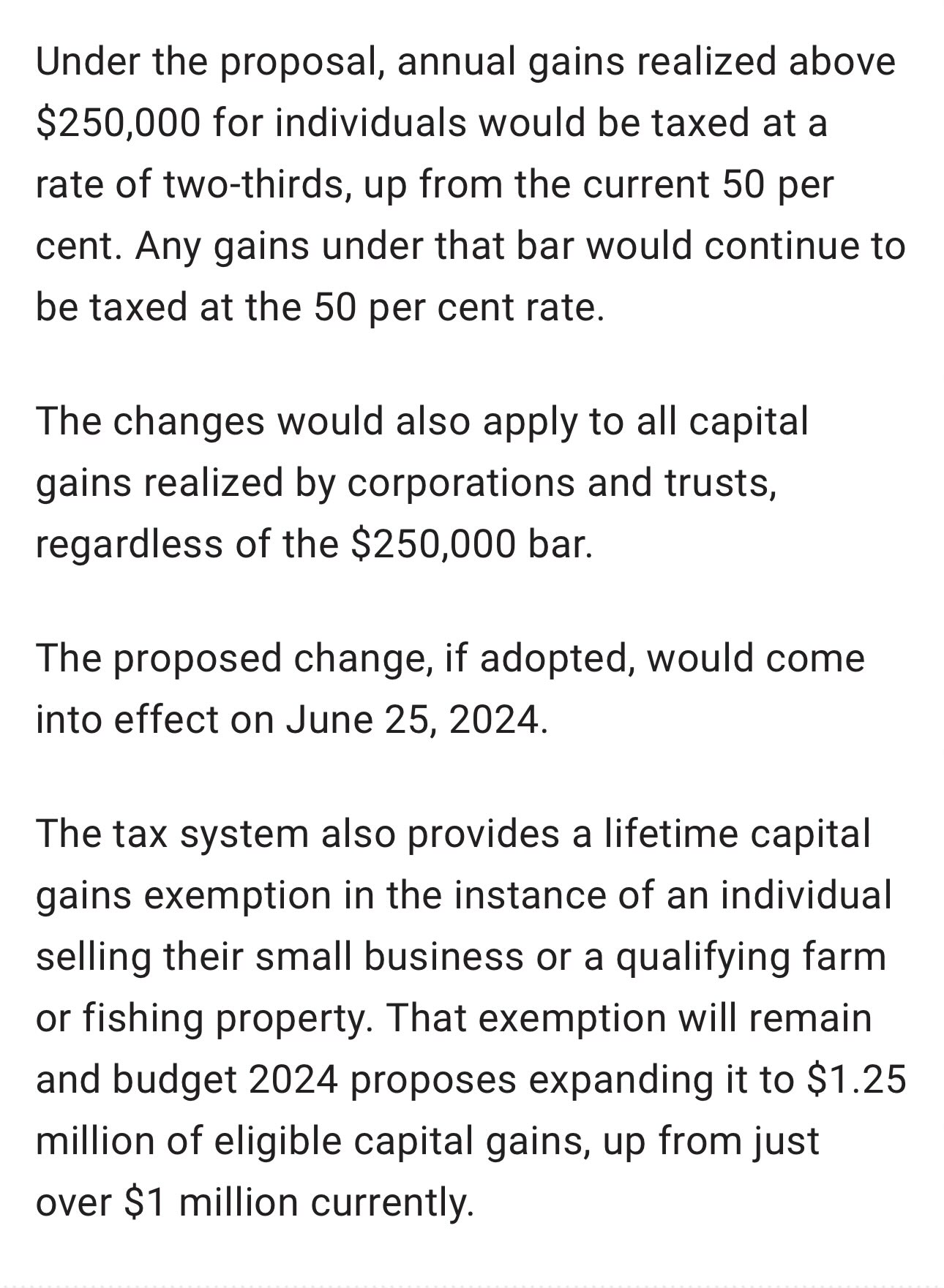 Jerome Fahrer on X: &ldquo;New capital gains tax in Canada. https://t.co 