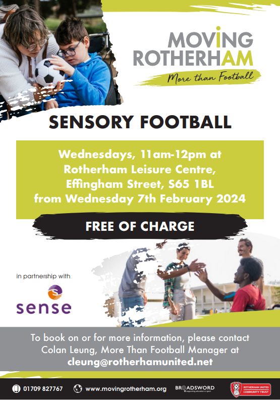 #wednesdayspecial

@sensecharity  @RUFC_CT 

#sensoryfootball #inclusion #inclusionmatters #footballforall

Contact 📧 cleung@rotherhamunited.net ☎️01709 827767