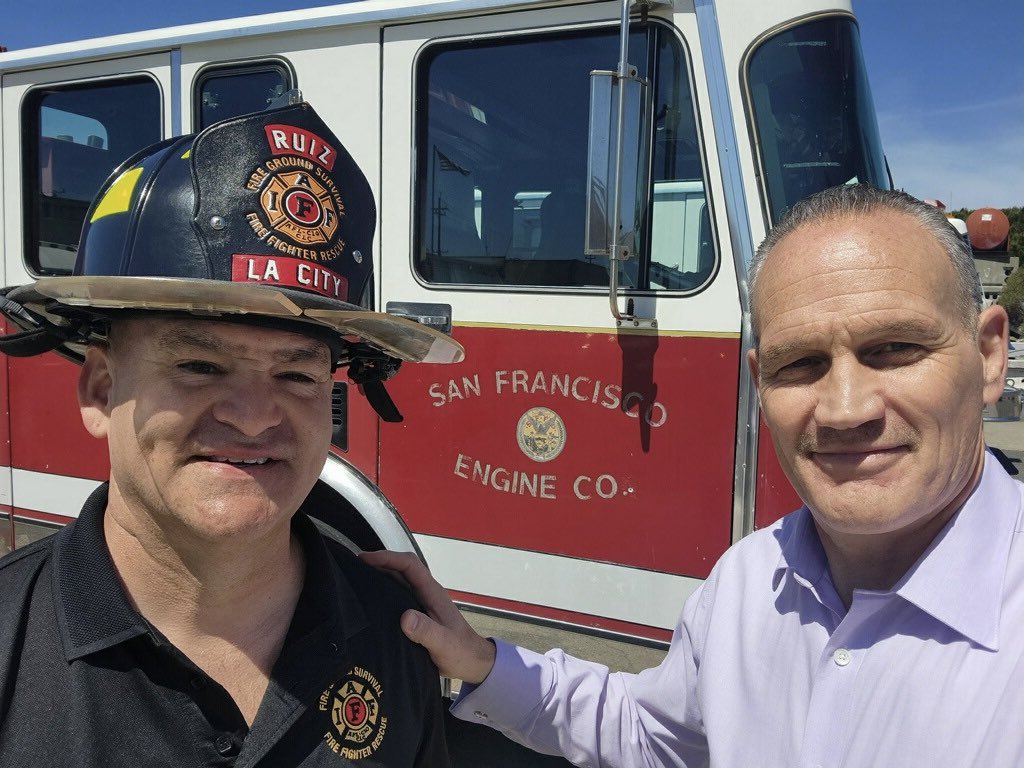 Please join me in congratulating and thanking my friend, and Lead Fire Ground Survival (FGS) Instructor, Andy Ruiz on his last assignment with the FGS program today in San Francisco.

Thank you Andy for your years of service to our union and to the safety of our IAFF  members.