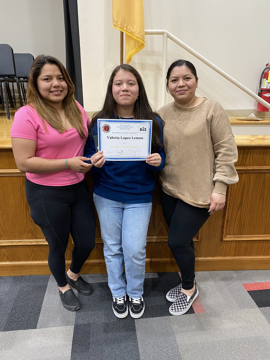 Chelsey Cooney (@mrscooneyrbms) on Twitter photo The RBMS Spelling Bee 🐝 was a great s-u-c-c-e-s-s! Hats off to all participants and to <a href="/RBMSCarty/">Mrs. Erin Carty | 🚀 Red Bank Middle School</a> for hosting! A special congratulations goes to the student to whom I watched study tirelessly over the past several weeks 👏🏼 👏🏼 #RBBisBIA The RBMS Spelling Bee 🐝 was a great s-u-c-c-e-s-s! Hats off to all participants and to <a href="/RBMSCarty/">Mrs. Erin Carty | 🚀 Red Bank Middle School</a> for hosting! A special congratulations goes to the student to whom I watched study tirelessly over the past several weeks 👏🏼 👏🏼 #RBBisBIA
