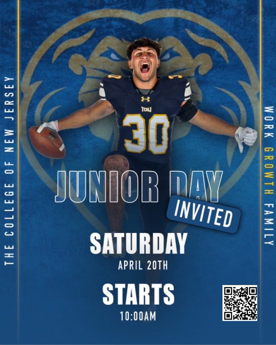 BradyFence's tweet photo. Excited to attend TCNJs Junior Day, Thank you @CJendryaszek for the invite. @coachtierney74 https://t.co/sgZsCGaXP5