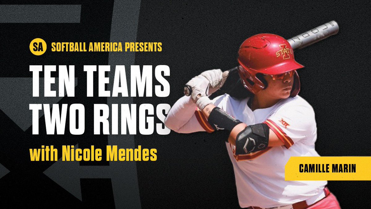Episode 10 of Ten Teams, Two Rings with <a href="/nicole_mendes_/">nicole mendes</a> is live NOW ‼️

Joining this week is <a href="/CycloneSB/">Iowa State Softball</a>’s Camille Marin after the big series win over Oklahoma State 👏⬇️

🔗 youtube.com/watch?v=R9wv97…
