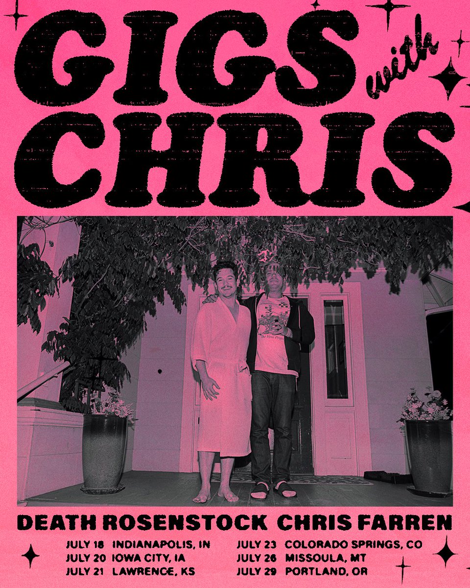 PLAYING A BUNCHA GIGS IN AMERICA THIS SUMMER WITH OUR BESTIE @CHRISFARREN TICKETS ON SALE FRIDAY @ 10 AM GET 'EM AT JEFFROSENSTOCK.COM YEEEEEEEEEEEE FUN FUN FUN FUN