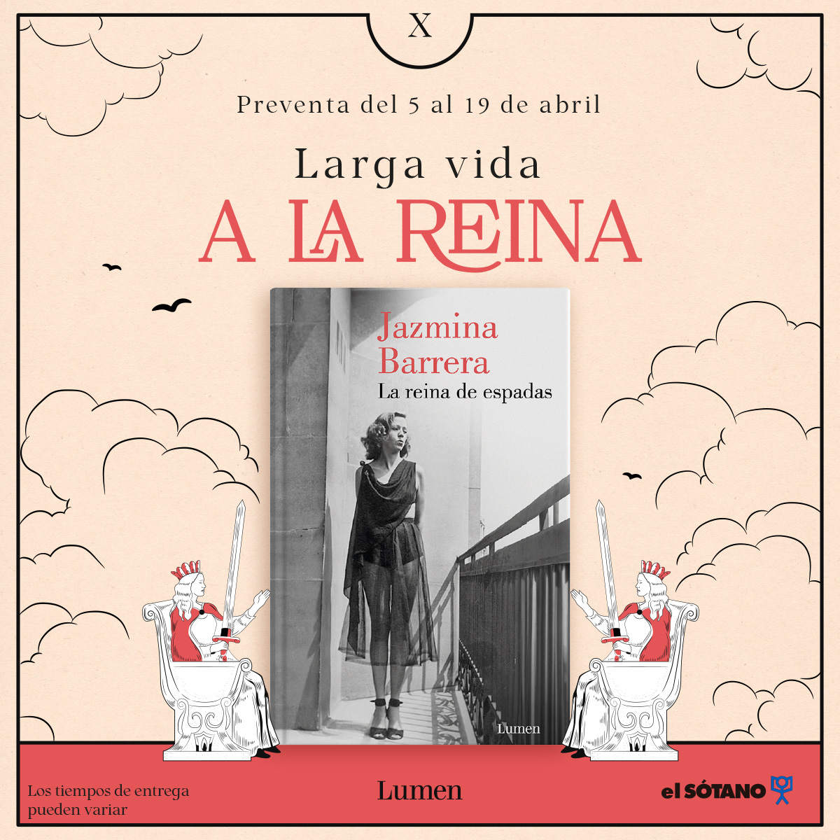 📷📷Ya puedes adquirir la preventa de “La reina de espadas” de Jazmina Barrera (@Jaztronomia) en nuestras librerías físicas, call center y aquí: bit.ly/3x24YWi @penguinlibrosmx  | @LumenEdit #LeerEsEsencial