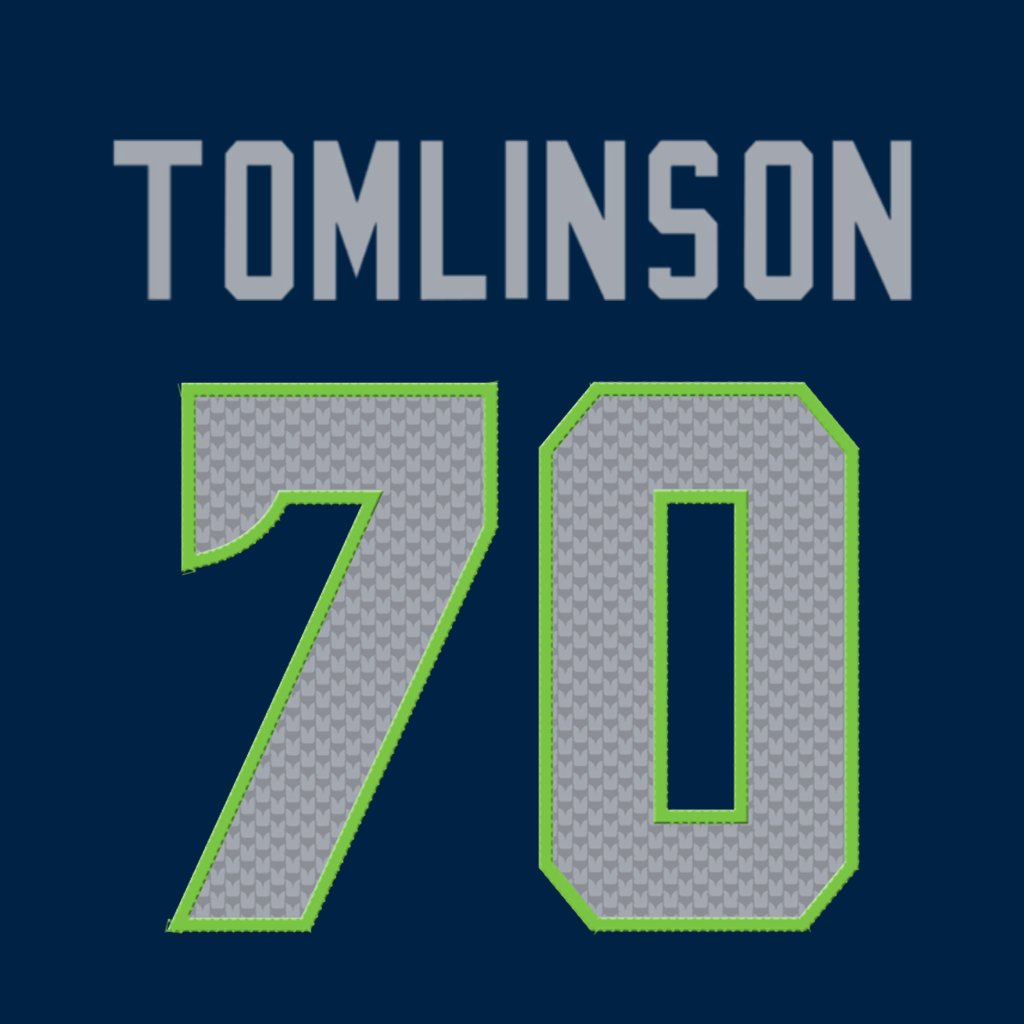 Seattle Seahawks OL Laken Tomlinson (@laken77) is wearing number 70. Last worn by Jason Peters. #Seahawks