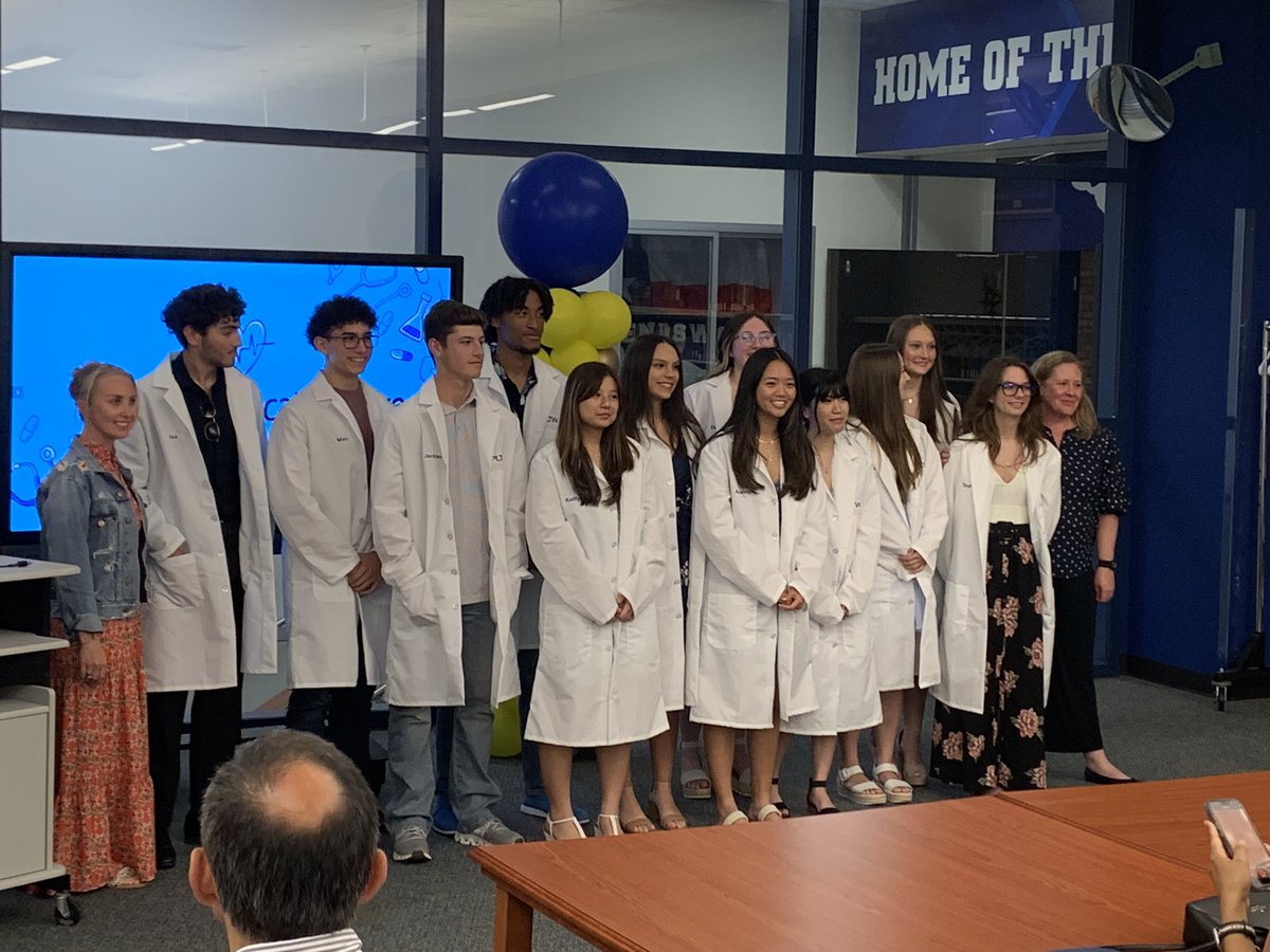 One of the many spring celebrations - white coat ceremony for medical science students that have gone through all 4 courses. Super proud of these kids- big accomplishments for these kids. Future Mustang medical professionals