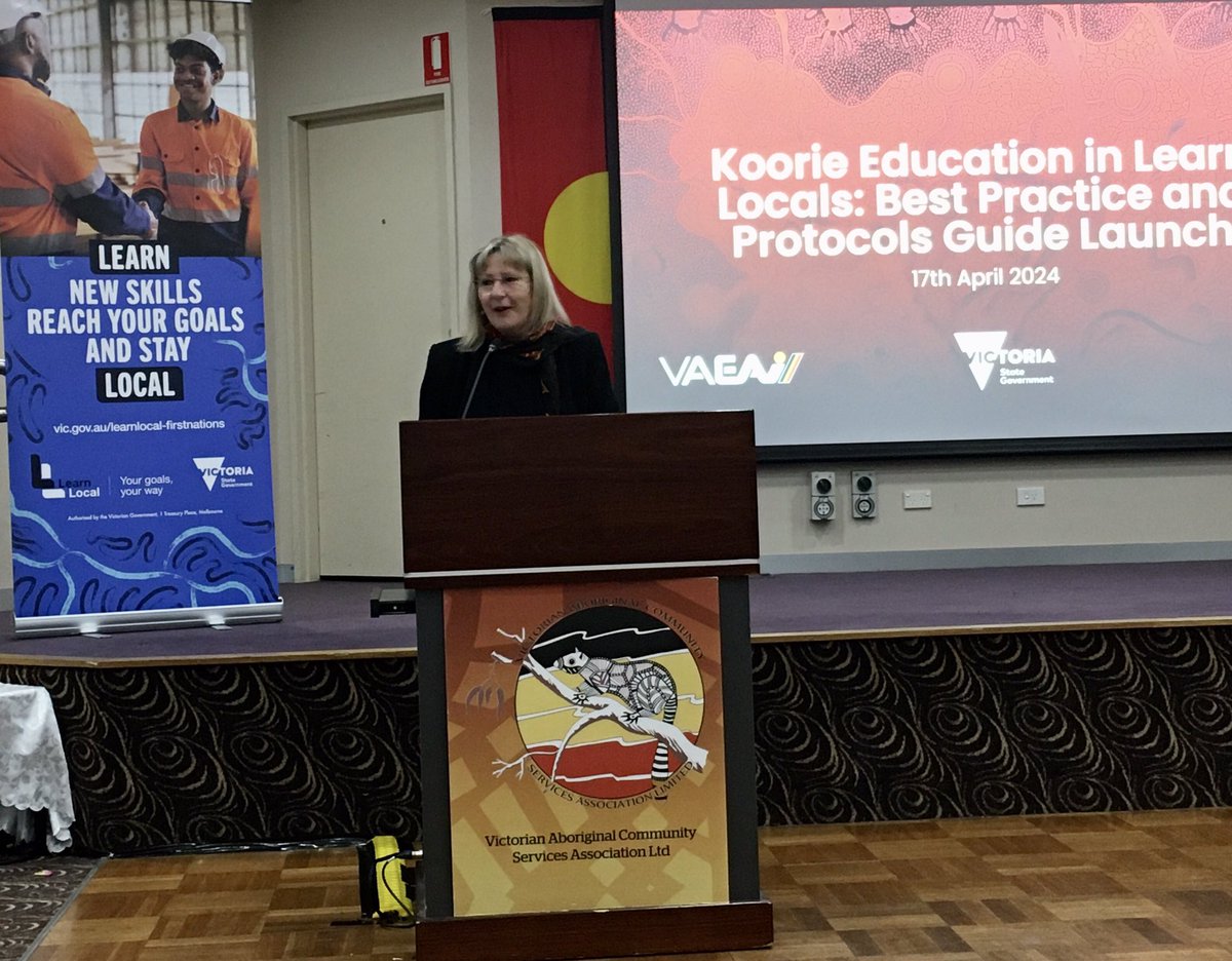 Jenny Macaffer - Adult Learning Australia (@jennymacaffer) on Twitter photo Congratulations on the launch of the Koorie Education in LearnLocals - Best Practice and Protocols Guide Launch - a first in Australia <a href="/GayleTierney/">Gayle Tierney MP</a> <a href="/AdultLearningAu/">Adult Learning Australia</a> #VAEAI #ACFE <a href="/LearnLocal/">Learn Local</a> Congratulations on the launch of the Koorie Education in LearnLocals - Best Practice and Protocols Guide Launch - a first in Australia <a href="/GayleTierney/">Gayle Tierney MP</a> <a href="/AdultLearningAu/">Adult Learning Australia</a> #VAEAI #ACFE <a href="/LearnLocal/">Learn Local</a>