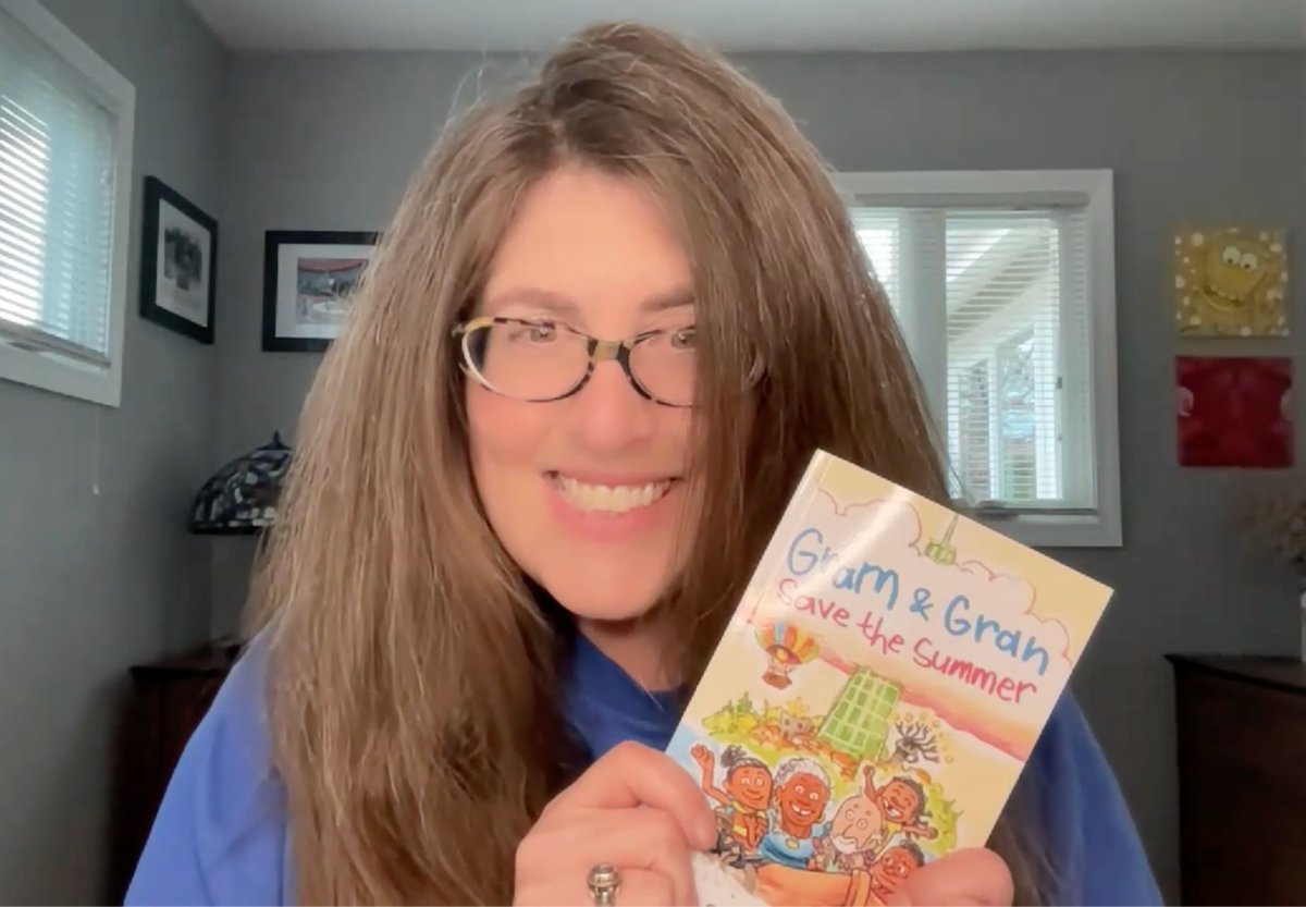 📘 My copy of Gram and Gran Save the Summer Arrived! bit.ly/TGBOOKS I read this book by @stevechiger @hibitus_habitus before I saw the amazing illustrations by @louisdecrevel and LOVED it! No wonder it's a #1 new release! Congrats @teachergoals #gramandgran