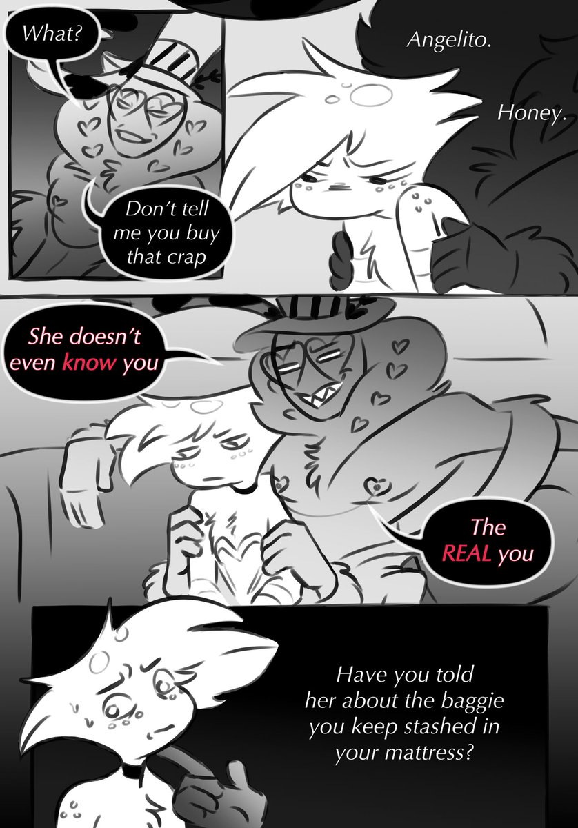 TheSerpentNight's tweet photo. I was inspired by one of @PsychoPathPie1’s old comics! My own take on a Val &amp; Angel talk about redemption (1/2)

#valangel #HazbinHotel #HazbinHotelFanart https://t.co/wg2M2gBDR0