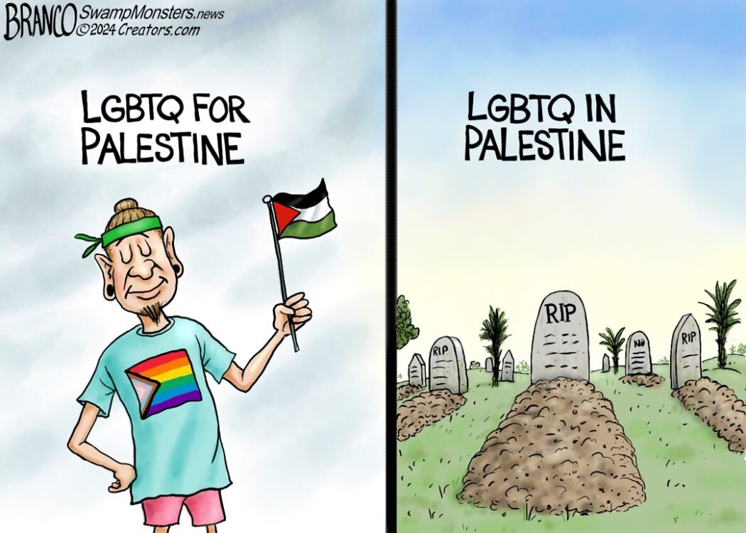 The LGBTQ community boasts so much support for Palestine, who are very accepting of their lifestyle and need and want the Pride support! They forget Hamass ruthlessly murdered 1200 innocent Jews in Israel. Obviously, they’re welcome to relocate to Gaza forever!