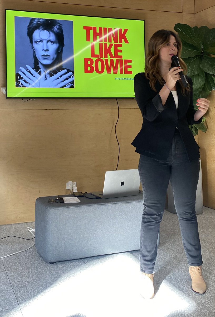 Interrupting regular programming for a session on creative inspiration and thinking with <a href="/TheIdeasBodega/">The Ideas Bodega</a>. Learning about how creative geniuses like Bowie and Salvador Dali used specific techniques to fuel their ideation. <a href="/thegembagroup/">thegembagroup</a> #L&amp;D #creativity