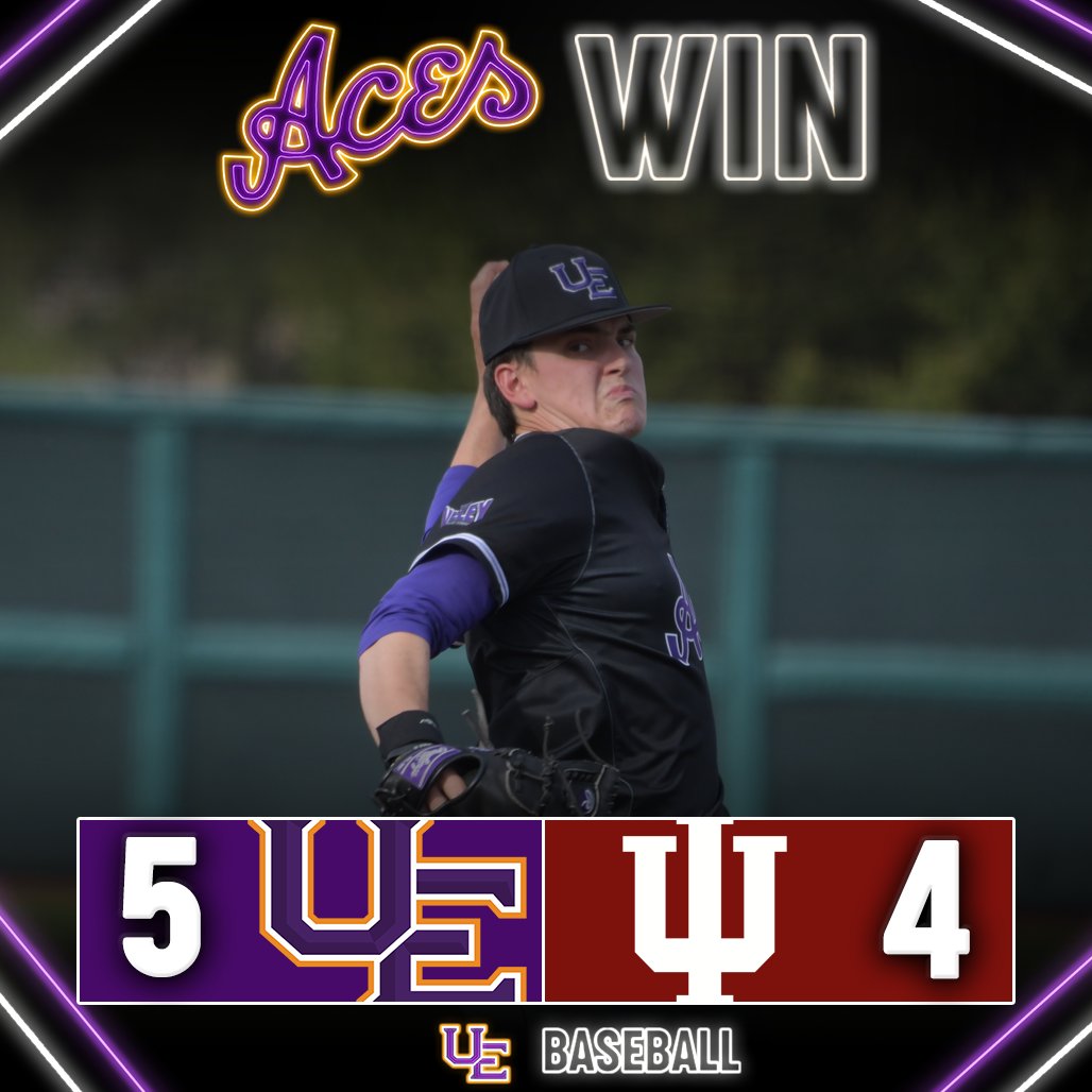 UEAthleticsBASE's tweet photo. That's a B1G WWWWWinner!!!

@kevinreed555 with 5.0 solid IP and @fieger_drew &amp; @maxhansmann11 combine to shut down the IU attack, while @yrrehcsnomis HRs &amp; @MarkShall32 drives in 3️⃣.

We've now won 9️⃣ of 🔟 going to Bradley this weekend!

⚾ #ForTheAces x #GUAC 🥑 https://t.co/1XL0cFCVEa