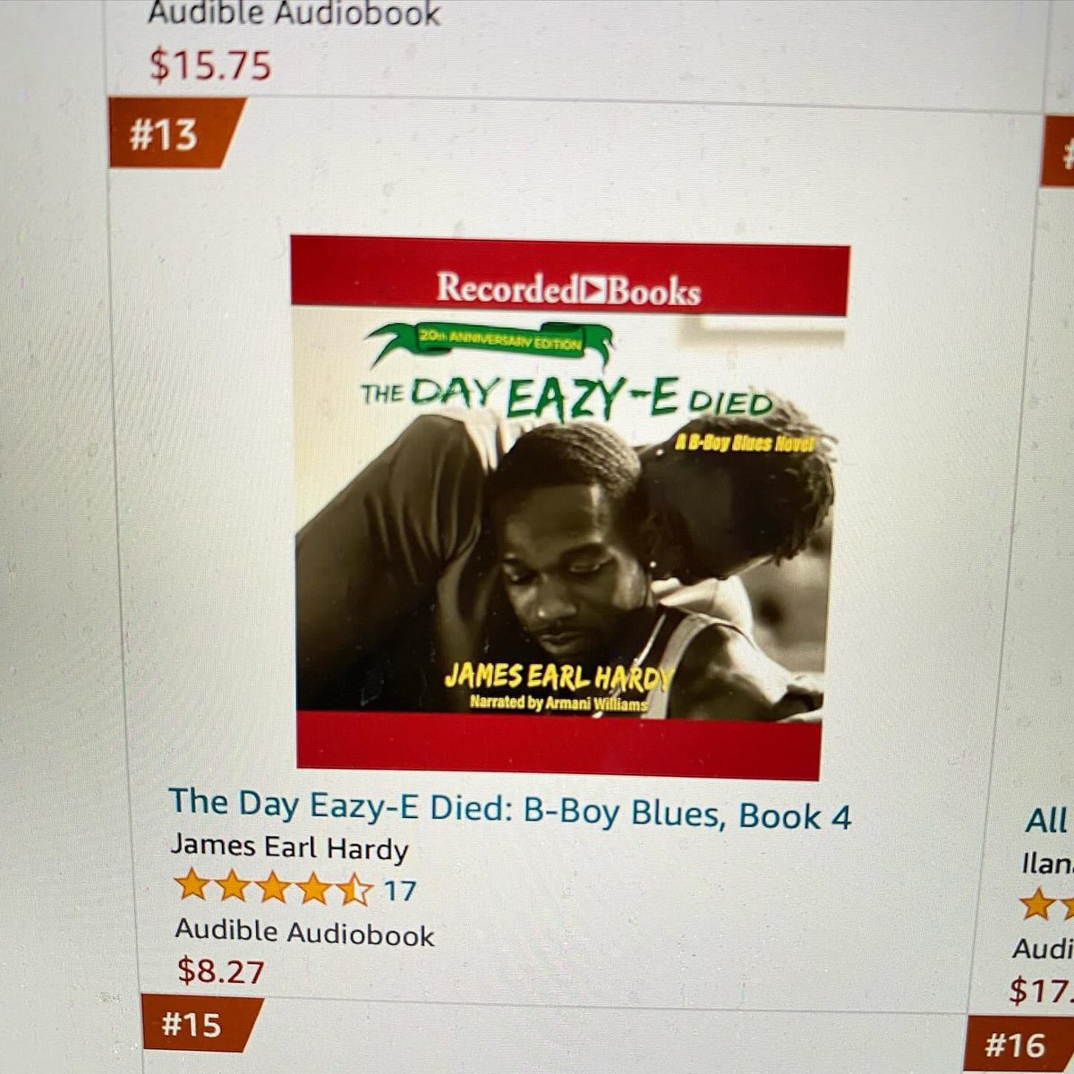 Bestseller Roundup: #BBoyBlues @ #88 & #TheDayEazyEDied @ lucky #13. Oh joody! ☺️☺️ #OldWineInNewBottles #Audiobooks #PooquieAndLittleBit4ever #ItsAllJood 💙💙 🎩 tip 2 the voices of Mitchell & Raheim, @griotDAMONE & Armani Williams 👏🏽👏🏽