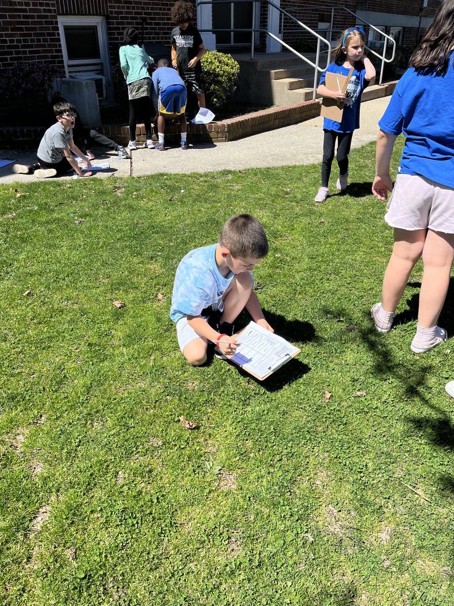 Enjoying this beautiful day by taking a measurement walk ⁦<a href="/OSchool4/">School 4</a>⁩